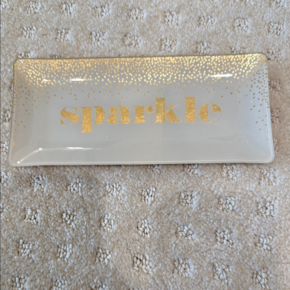 Gold and White Sparkle Jewelry Tray